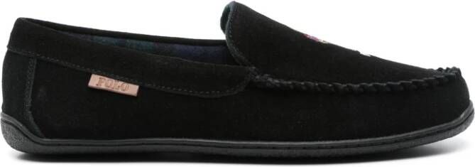 Polo Ralph Lauren Trackster 200 leren sneakers Zwart