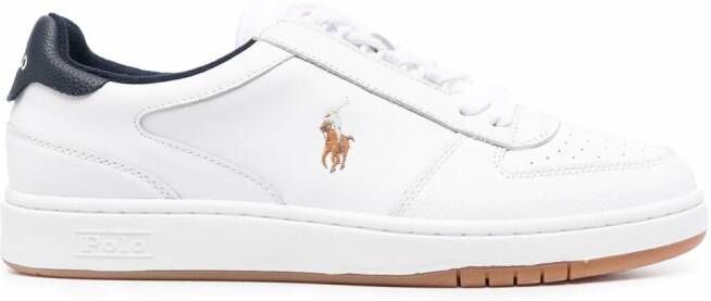 Polo Ralph Lauren Court sneakers met geborduurd logo Wit