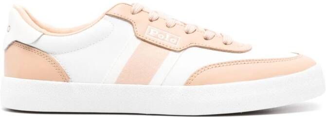 Polo Ralph Lauren Court sneakers met logo-reliëf Beige