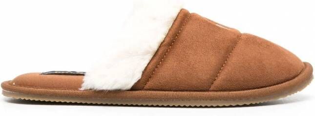 Polo Ralph Lauren Slippers met geborduurd logo Bruin