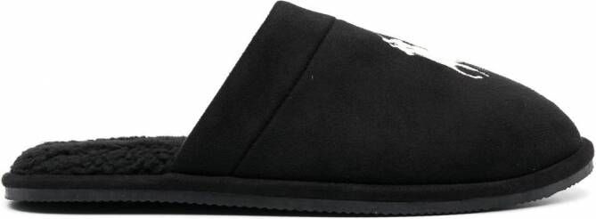 Polo Ralph Lauren Slippers met geborduurd logo Blauw