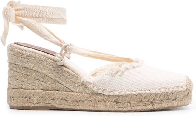 Polo Ralph Lauren Espadrilles met sleehak Wit