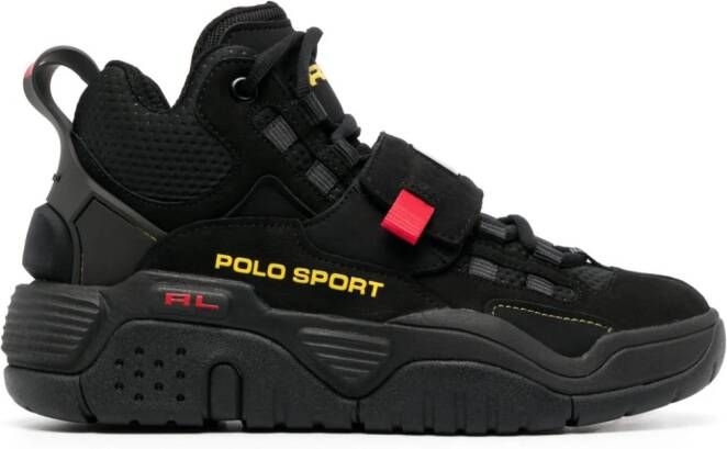 Polo Ralph Lauren Trackster 200 leren sneakers Zwart