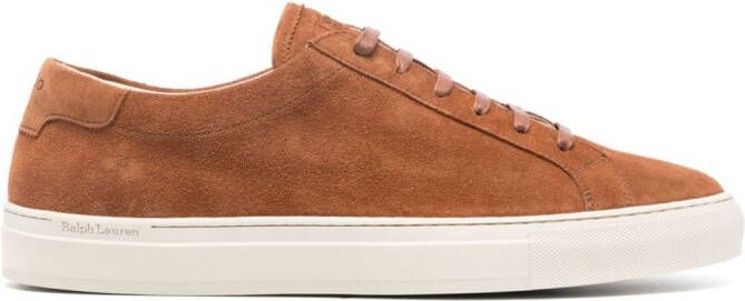 Polo Ralph Lauren Court sneakers met logo-reliëf Beige