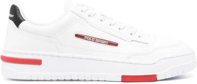 Polo Ralph Lauren Leren sneakers met logopatch Wit
