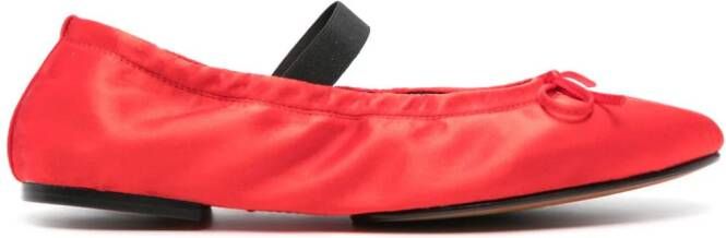 Polo Ralph Lauren Polo Pony satijnen ballerina's Rood