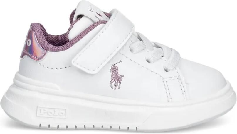 POLO RALPH LAUREN KIDS Heritage Court Super sneakers met geborduurd logo en klittenband Wit - Foto 4
