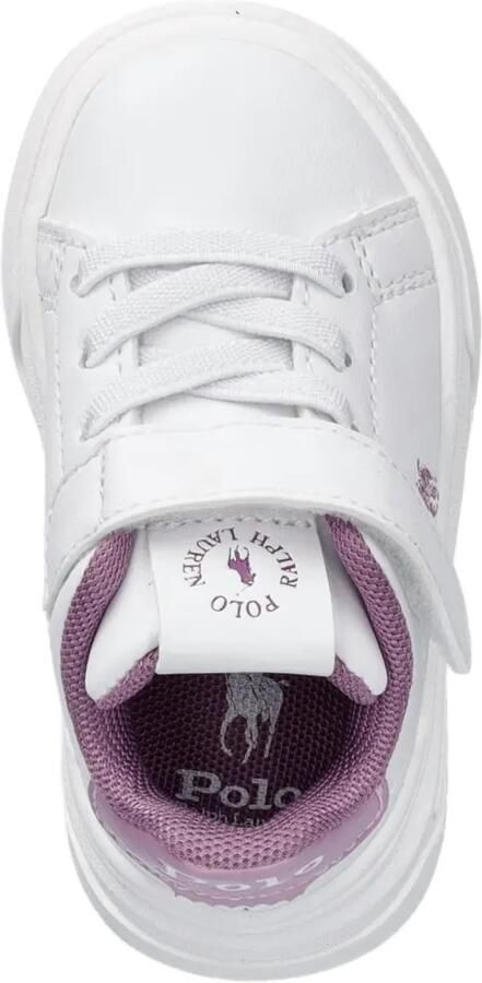 POLO RALPH LAUREN KIDS Heritage Court Super sneakers met geborduurd logo en klittenband Wit - Foto 3