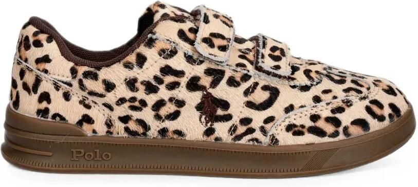 POLO RALPH LAUREN KIDS Hollis EZ sneakers met klittenband en luipaard-print Beige - Foto 4