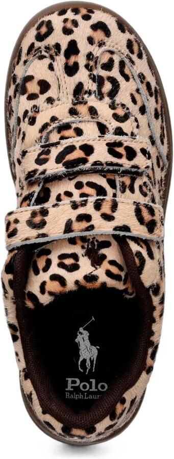 POLO RALPH LAUREN KIDS Hollis EZ sneakers met klittenband en luipaard-print Beige - Foto 3