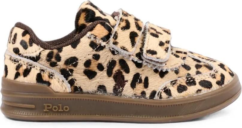 POLO RALPH LAUREN KIDS Sneakers met klittenband Bruin - Foto 4