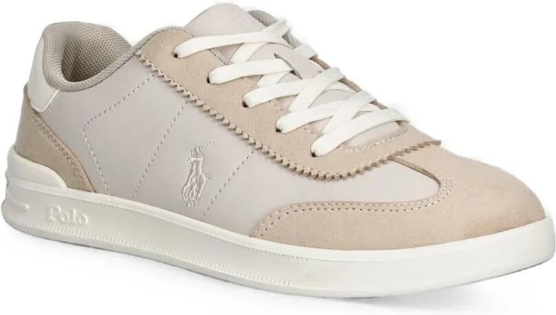 POLO RALPH LAUREN KIDS Hollis sneakers met geborduurd logo en vlakken Beige