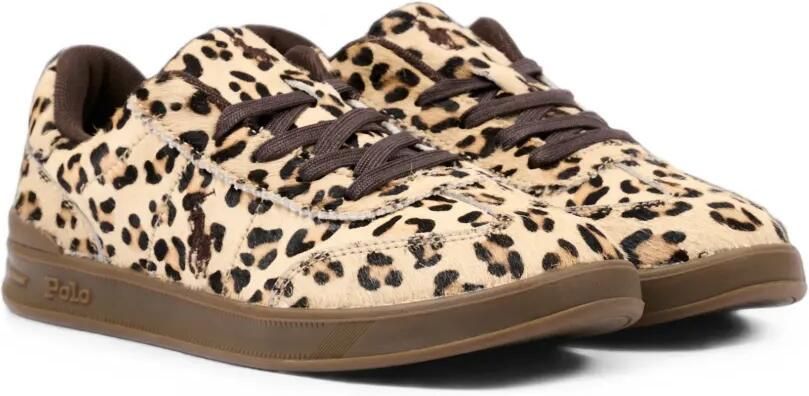POLO RALPH LAUREN KIDS Sneakers met luipaardprint Bruin