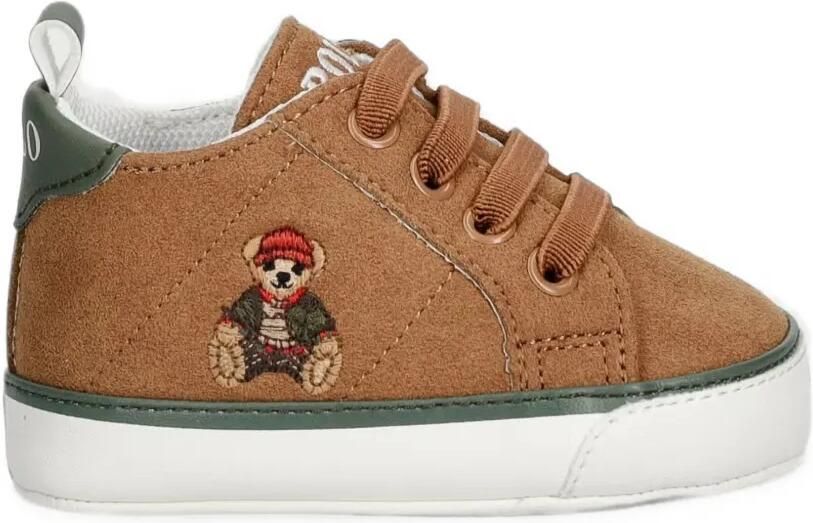 POLO RALPH LAUREN KIDS Polo Bear sneakers met borduurwerk Bruin - Foto 3