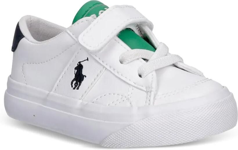 POLO RALPH LAUREN KIDS Pony sneakers met klittenband en borduurwerk Wit