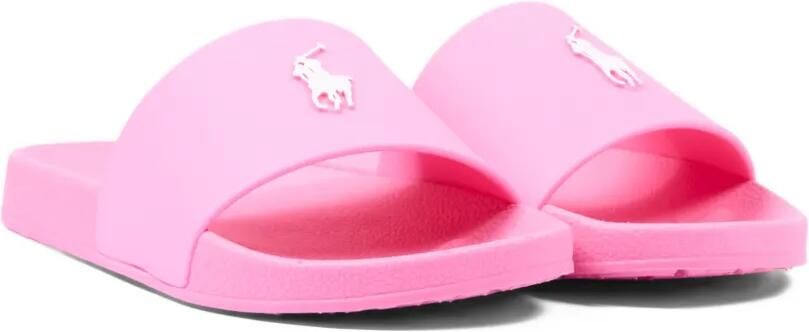 POLO RALPH LAUREN KIDS Slippers met ponydetail Roze