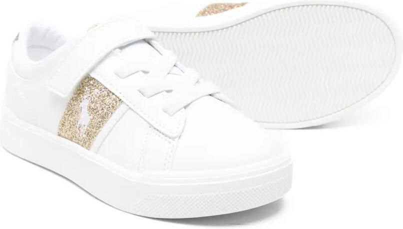 POLO RALPH LAUREN KIDS Sneakers met glitter Wit - Foto 3