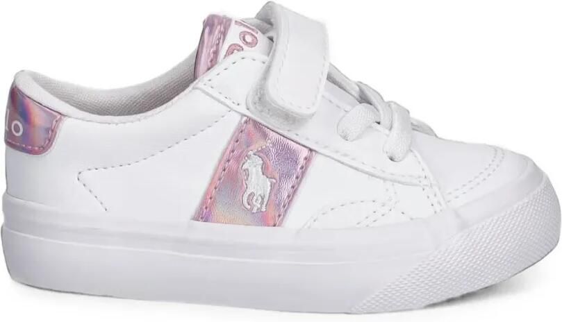POLO RALPH LAUREN KIDS Sneakers met klittenband en Pony-patroon Wit