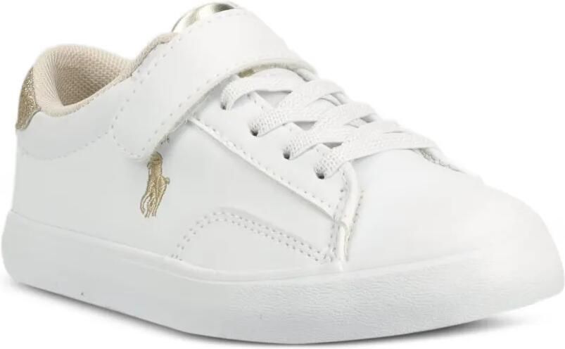 POLO RALPH LAUREN KIDS Sneakers met klittenband en pony-patroon Wit