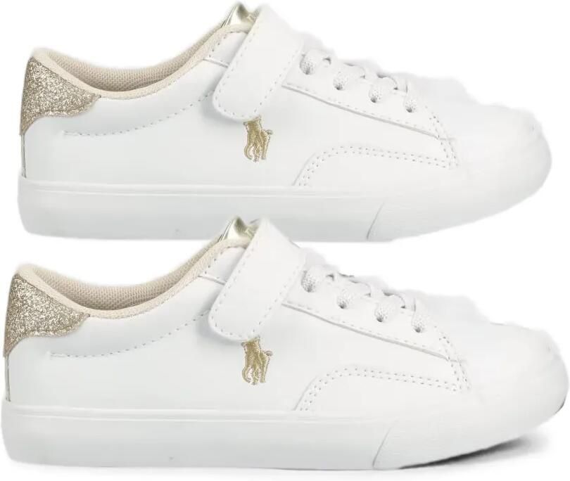 POLO RALPH LAUREN KIDS Sneakers met klittenband en pony-patroon Wit - Foto 3