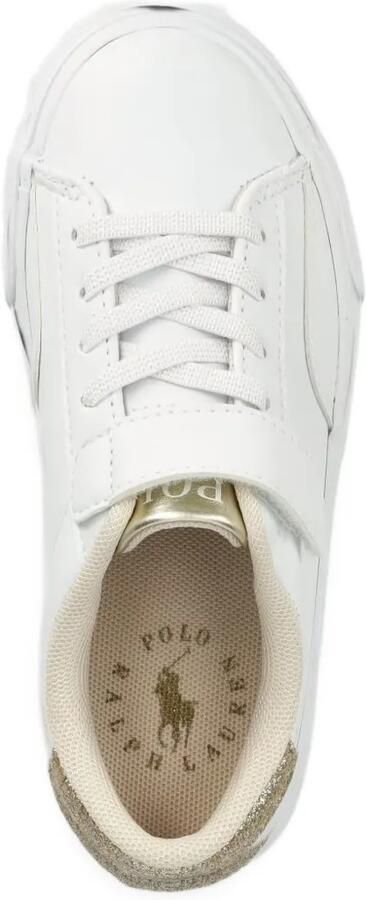 POLO RALPH LAUREN KIDS Sneakers met klittenband en pony-patroon Wit - Foto 4