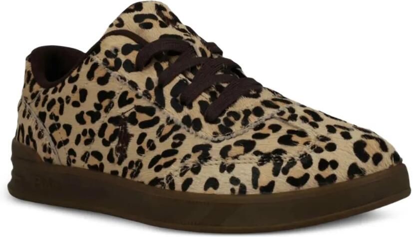 POLO RALPH LAUREN KIDS Sneakers met luipaardprint Beige