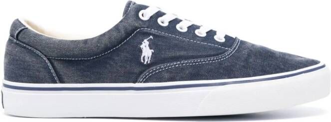 Polo Ralph Lauren Sneakers met logo en vlakken Blauw