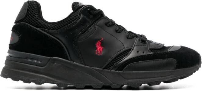 Polo Ralph Lauren Trackster 200 leren sneakers Zwart