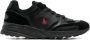 Polo Ralph Lauren Trackster 200 leren sneakers Zwart - Thumbnail 1