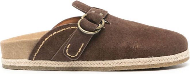 Polo Ralph Lauren Turbach suède slippers Bruin