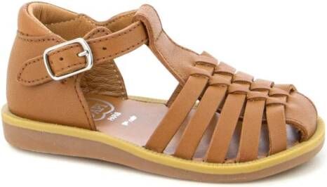 Pom D'api caged leather sandals Bruin