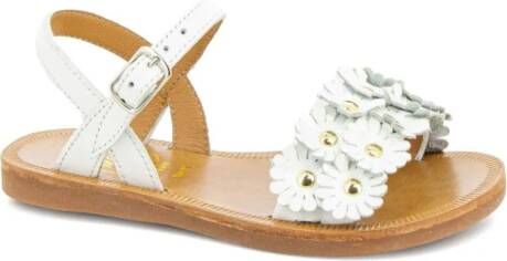 Pom D'api Flower leren sandalen Wit