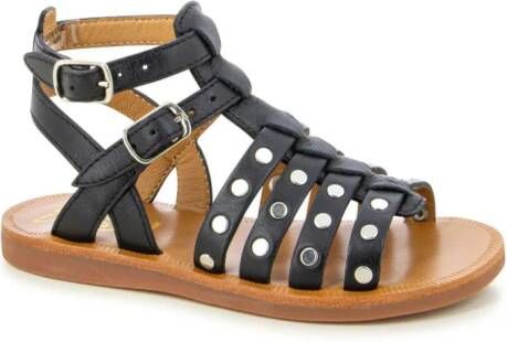 Pom D'api open-toe leather sandals Zwart