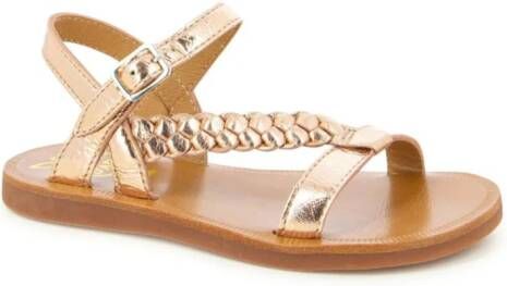 Pom D'api Plagette Antik sandalen van leer Goud