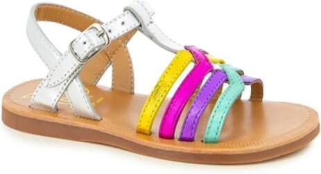 Pom D'api Plagette New Salome leather sandals Zilver