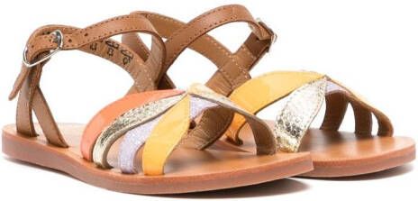 Pom D'api Plagette Otto leren sandalen Bruin