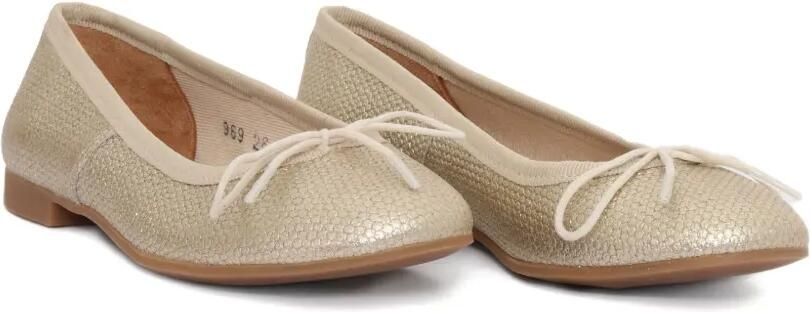 Pom D api Kids Metallic ballerina's Beige