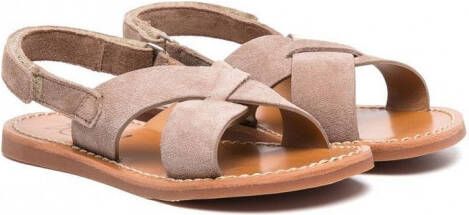 Pom D'api Sandalen met gekruiste bandjes Beige