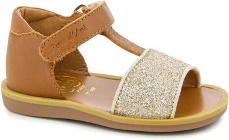 Pom D'api touch-strap leather sandals Bruin