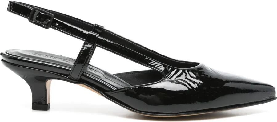 Pomme D´Or 40 mm lakleren slingback pumps Zwart