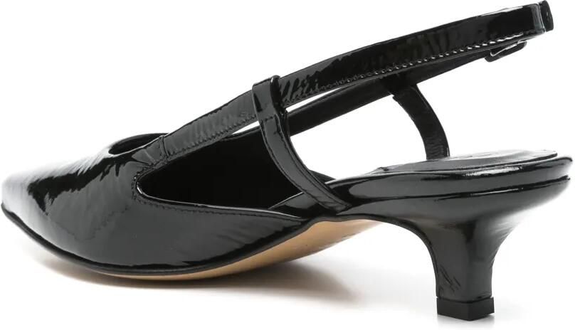 Pomme D´Or 40 mm lakleren slingback pumps Zwart - Foto 3