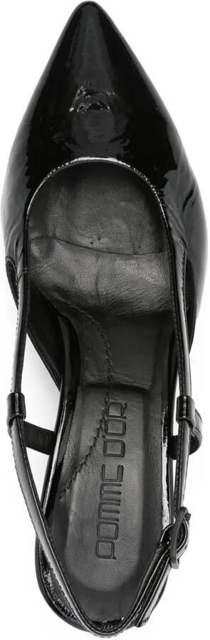 Pomme D´Or 40 mm lakleren slingback pumps Zwart - Foto 4
