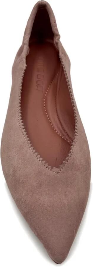 Pomme D´Or Ballerina's met gewelfde afwerking en puntige neus Roze