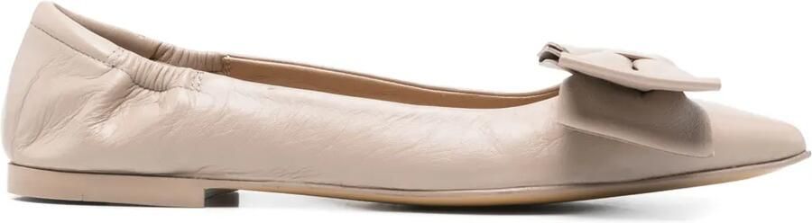 Pomme D´Or Ballerina's met strikdetail Beige