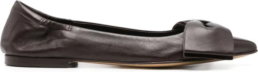 Pomme D´Or Ballerina's met strikdetail Bruin