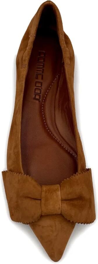 Pomme D´Or Ballerina's met strikdetail Bruin