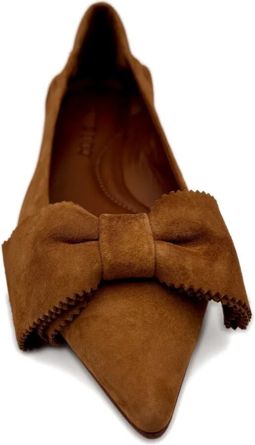 Pomme D´Or Ballerina's met strikdetail Bruin - Foto 2