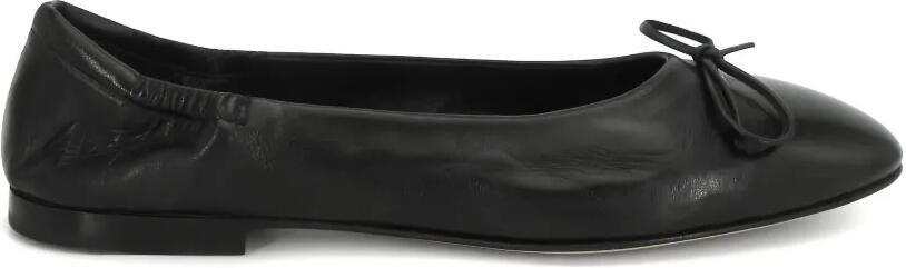 Pomme D´Or Giorgia 0450 leren ballerina's met strik-detail Zwart