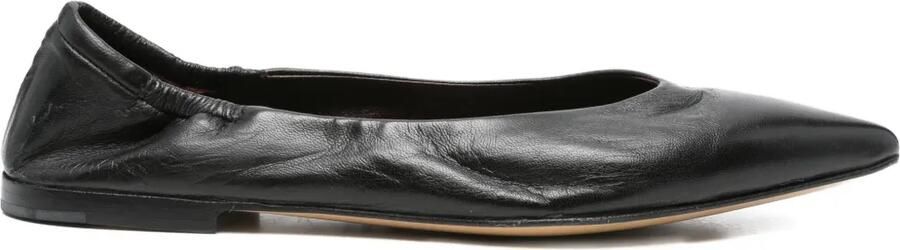 Pomme D´Or Glove leren ballerina's met puntige neus Zwart
