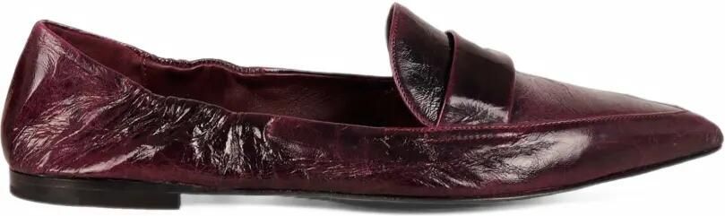 Pomme D´Or Ingrid pointed-toe loafers Rood